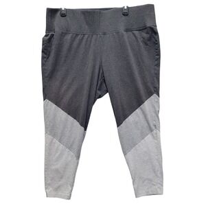 Vuori Women's Colorblock Leggings Gray‎ Black Cropped Athletic Yoga Pants